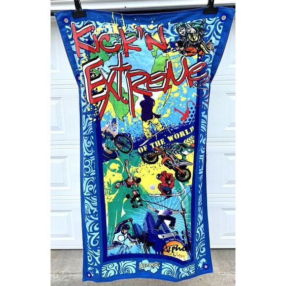 Kick N Extreme Beach Towel Blanket For Lounge Chair Extreme Sports 72" X 41" - Picture 1 of 10
